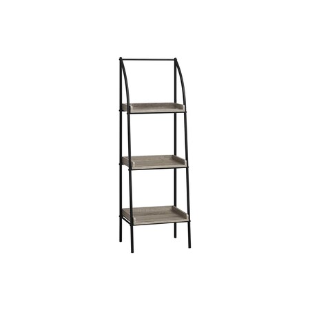 Homeroots 48" Taupe Metal Etagere Bookcase 333424