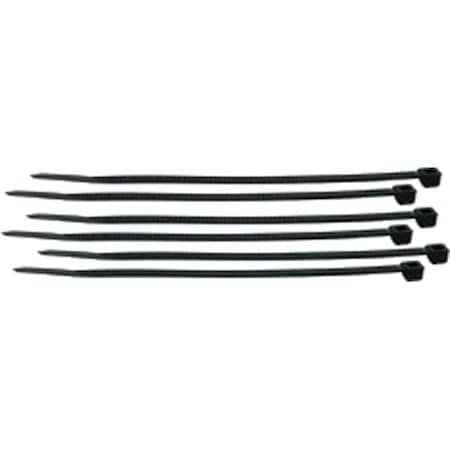 Soundwave Cable Tie, 6 in L, Black, 100 PK SO589979