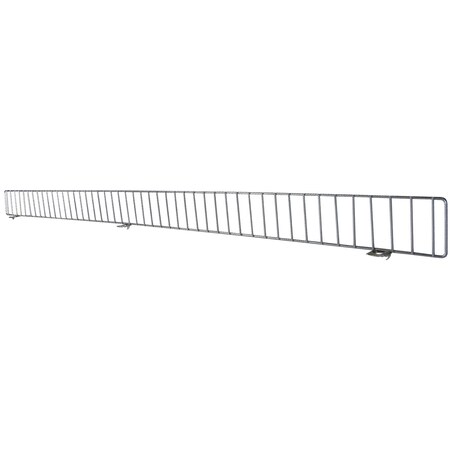 Angola Wire Products Chrome Front Fence, Fits Lozier/Madix Style Shelf, 3" x 48" Size, Chrome, PK25 C-FDF348CN-1