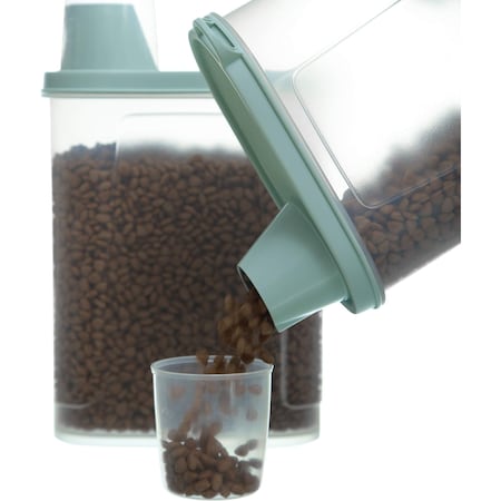 Itylife Citylife Citylife 2 PCS 2.5 LB Dog Food Containers Small Pet Cat Food Storage Container Pour Spout Measuring HI06STORFOODGN01