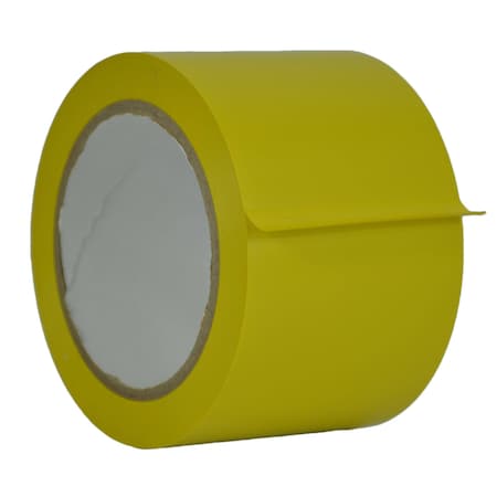 Wod Tape Floor Marking Tape, PVC, Yellow, 3 inch (72mm) W., 6 mil Thickness, 16 PK WOD VTC606-03000-16-60-YEL