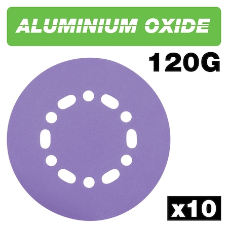 Trend Aluminum Oxide 6 Inch Random Orbit Sanding Discs, 120 Grit, Pack of 10, AB/150/120A, 10PK U*AB/150/120A