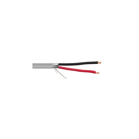 Cable Wholesale Shielded Security Cable, Gray, 16/2 (16 AWG 2 Conductor), Stranded, CMR, Pullbox, 1000 foot 10K6-52212SH