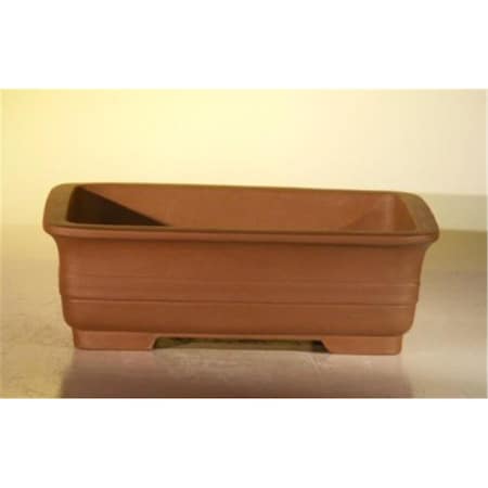 Paisaje 10 x 7.875 x 3.125 in. Unglazed Ceramic Bonsai Pot, Tan - Rectangle PA2810855
