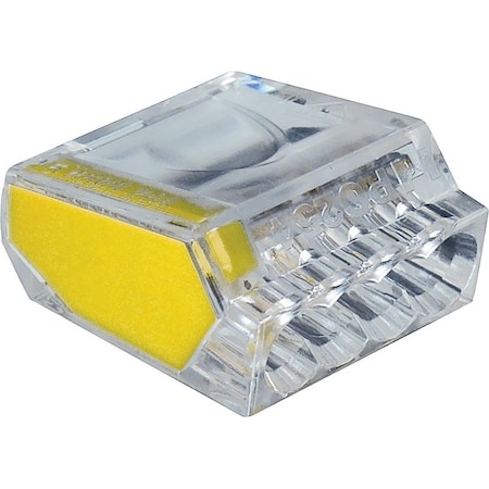 Gardner Bender Push-In Wire Connector, 12 AWG Max, 4 Port, Yellow 19-PC4