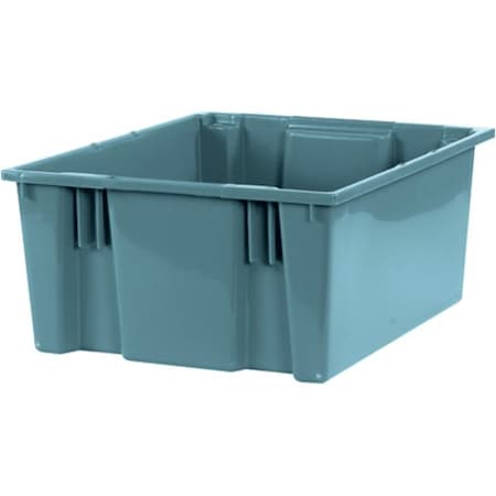 Partners Brand Stack & Nest Storage Bin, Plastic, Gray, 3 PK BINS121