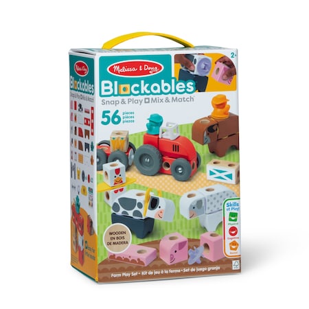 Melissa & Doug Blockables Farm Play Set 51106