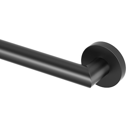 Gatco Glam 24" Stainless Steel ADA Compliant Grab Bar, Matte Black 964MX