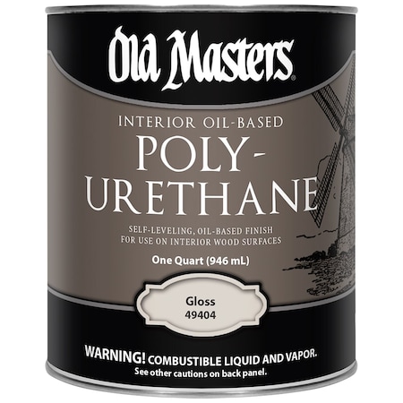 Old Masters Qt Clear Polyurethane Interior Oil-Based Finish, Gloss 49404
