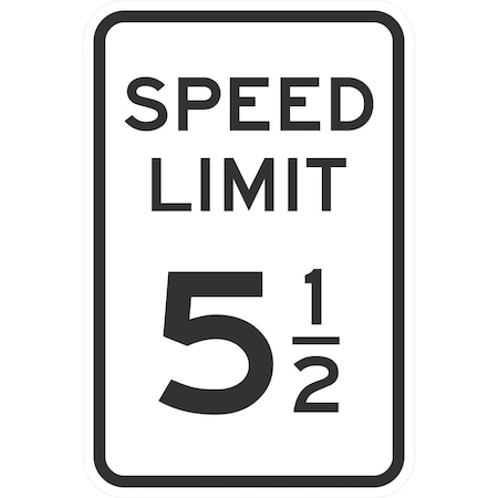 Lyle Speed Limt 5 1/2, 12x18, Non-Reflective, White G-4669-NA_12x18