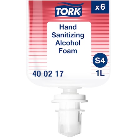 Tork Hand Sanitizer, Pump Bottle, Foam, 1 L, PK6 400217