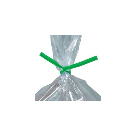 Bubblefast 2000-4 x 5/32'' Green Plastic Twist Ties, 2000PK BFPLT4G