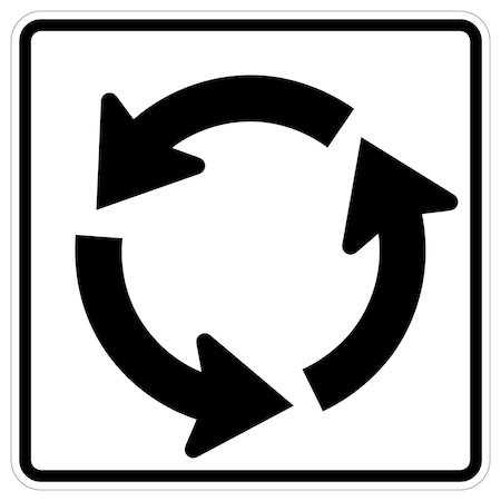 Sign Solutions Usa Traffic Sign, 30 in Width, Aluminum Sign, Square DUS10DWT3030R6-5