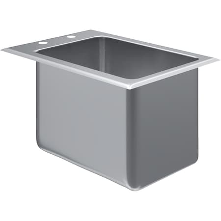 Amgood Stainless Steel 1 Compartment Drop-In Sink Bowl 10 in. x 14 in. x 10 in. SINK DIS S1C-101410-NF-Z