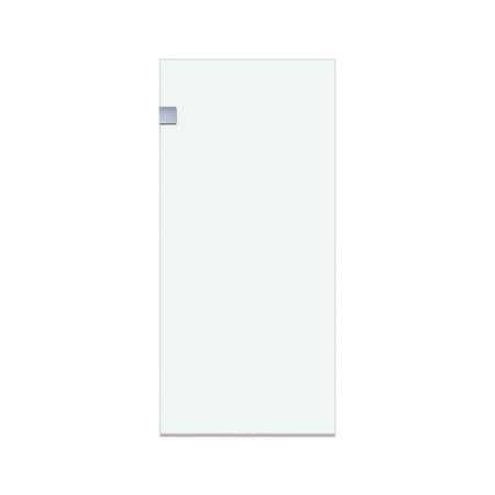 Fab Glass And Mirror Frameless Fixed Shower Glass Panel 36in x60in | Chrome Finish | 3/8in Tempered Glass Shower Screen MSD1-36-60CH