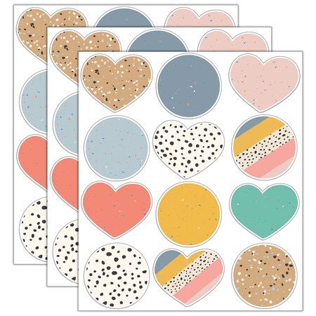 Carson Dellosa We Belong Jumbo Hearts & Dots Cut-Outs, 12-Piece Set, 3PK 120650