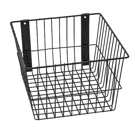 Rack Em Racks Universal Wire Basket, Black - 12 x 12 x 8 in. 9090-B