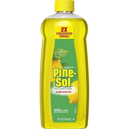 Pine-Sol Multi-Surface Cleaner and Disinfectant, 14 oz, Bottle, Liquid, Lemon Fresh 10041294601488