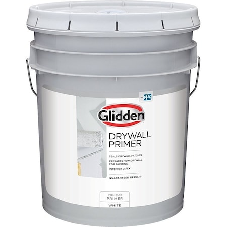 Glidden Interior Drywall Primer, Flat, White, 5 gal, Can GLDPIN60WH/05
