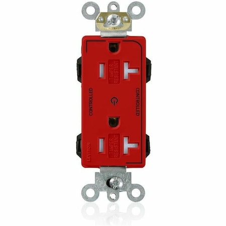 Leviton Straight Blade Receptacle, 5-20R, 20 A, 125V AC, Flush Mount, Self-Grounded MT163-2R