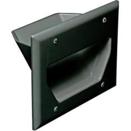 Nextgen 3-Gang Recessed Low Voltage Cable Plate - Black - 8.5in. x 2.8in. x 8.5in. NE2939151