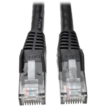 Eaton Tripp Lite Series Cat6 Gigabit Snagless Molded UTP Ethernet Cable RJ45 M/M, PoE, Black, 20 N201-020-BK