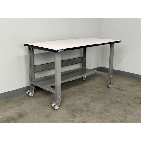 Stackbin Workbench, Mobile, Height, Adj. P4836-T-3512-BL