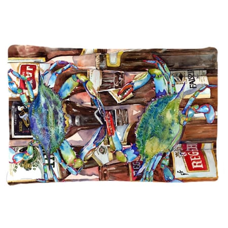 Carolines Treasures 20.5 x 30 in. Blue Crabby New Orleans Beer Bottles Moisture Wicking Fabric Standard Pillow Case 8918PILLOWCASE