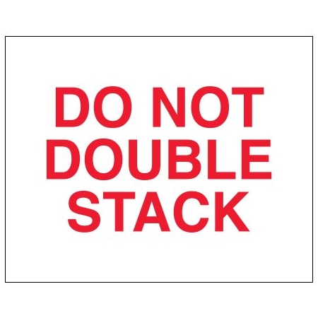 Bsc Preferred 8 x 10'' - ''Do Not Double Stack'' Labels, Style 2, 250PK DL1630