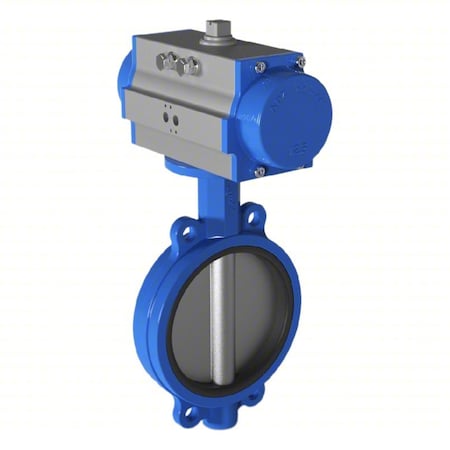 Abz Valves Pneum Butterfly Valve, Duct Iron, 2 1/2 in 5350037460