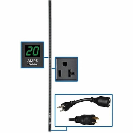 Eaton Tripp Lite Series 2kW Single-Phase Local Metered PDU, 100-127V Outlets 36 5-15/20R, PDUMV20-72