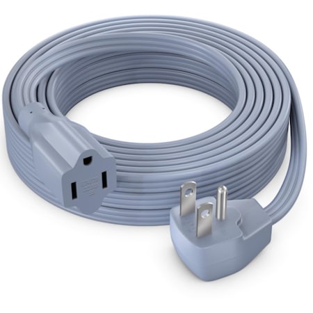 Maximm 20ft 14AWG Heavy Duty Flat Wire 3-Prong Extension Cord, UL, Gray ADW-90-31F20-14G0