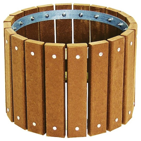 Ultraplay Round Planter, 18 in H, Brown RD2418-R