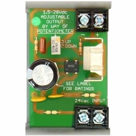 Functional Devices-Rib DC Power Supply, 24V AC, 1.5 to 14V DC, 300 mA, Track PSMN24DA