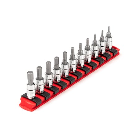 Tekton 1/4 in Drive Socket Bit Set, Metric, 11 pcs SHB90106