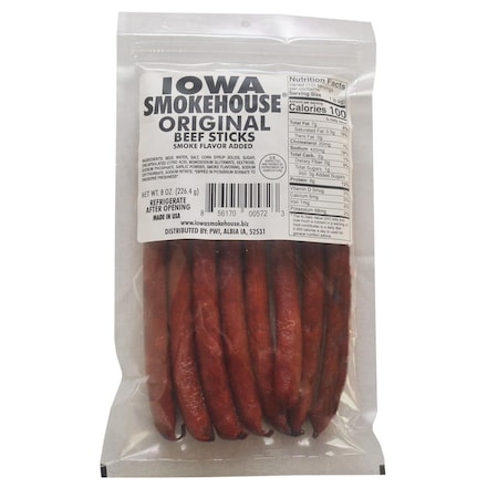 Iowa Smokehouse Original Beef Stick 8 oz Packet IS-BSO12