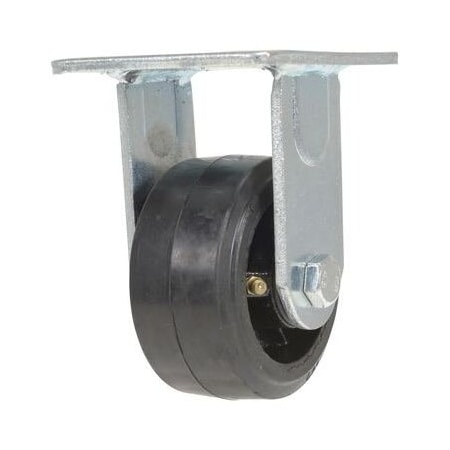 Vestil Rubber Rigid Caster 4 In. Diameter x 2 In. Width 396 Lb. Capacity Black CST-VE-4X2MR-R