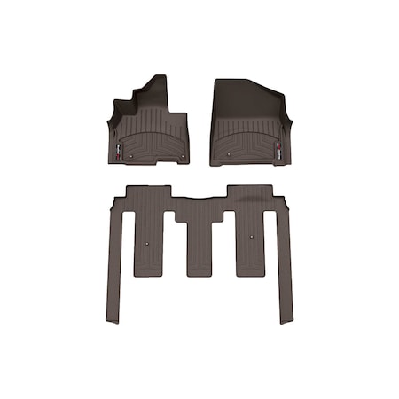 Weathertech Cocoa  Front and Rear Floorliners, 2025 KIA  Carnival 471911-1-2