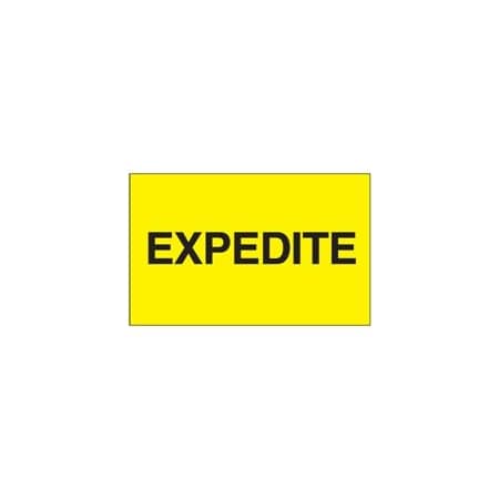 Bubblefast 3 x 5'' - ''Expedite'' Fluorescent Yellow Labels BFDL2381