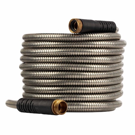 Kings County Tools 75 ft Stainless Steel Garden Hose Flexible Heavy Duty Water Hose GW14T01-01