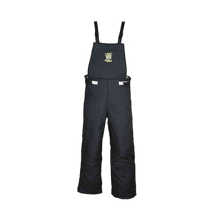 Oberon Arc Flash Bib Overalls, 100 Cal, 36 in Waist, Black, L TCG100-BIB-L