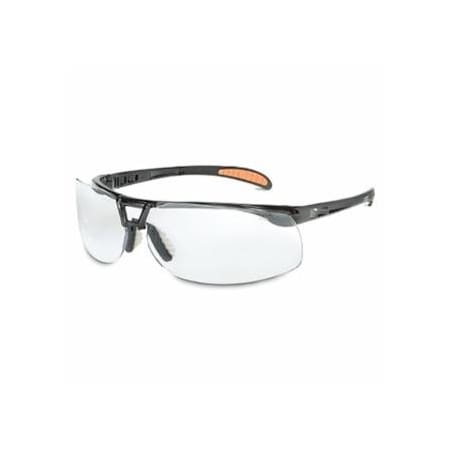 Uvex Protégé Eyewear, Clear Polycarbonate Lens, HydroShield Anti-Fog Coating, Black, 10PK 763-S4200HS