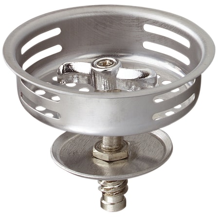 Keeney Mfg 3-1/2'' Stainless Steel Turn2Seal Threaded Post Basket Strainer Stopper 1433-1SS