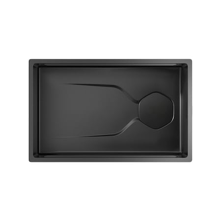 Homeroots 9in X 30in Black Stainless Steel Undermount Kitchen Sink 719947