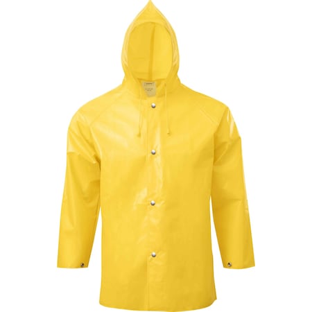 Ironwear Drawstring Hooded Rain Jacket With Snap Button Front, Medium 9420-MD