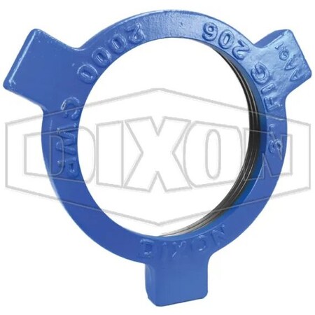 Dixon FIG 206 1 pc Wing Hammer Union Nut, Female ACME Thread, 6 in Thread, 2-3/16 in H, Forged Steel HU206600N