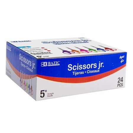 Bazic Products DDI BAZIC 5 Blunt Tip School Scissors BULK, 24PK 2348963