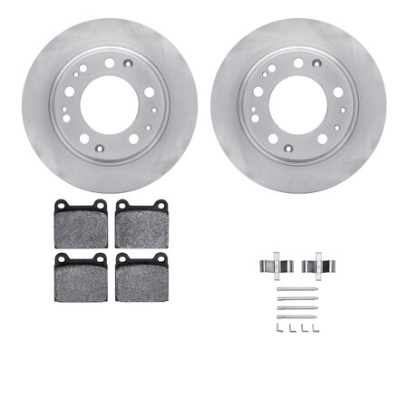Dynamic Friction Co DFC Rotors with EURO 5000 Ceramic Brake Pads includes Hardware 6612-02022