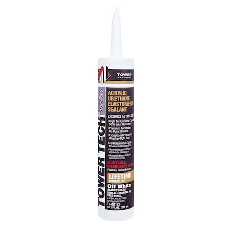 Tower Sealants Tower Tech2 Sealant, Off-White, 60 min Curing, -40 to 180 deg F, 10.1 fl-oz Cartridge TS-00142
