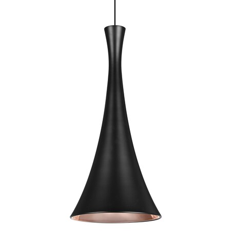Besa Lighting Besa Rondo Pendant, Black, Black Finish, 1x 9W LED 1XT-RONDO-LED-BK